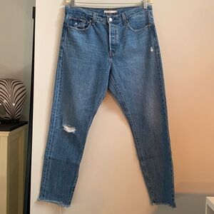 LEVIS Wedgie, medium wash, distressed, Sz 31